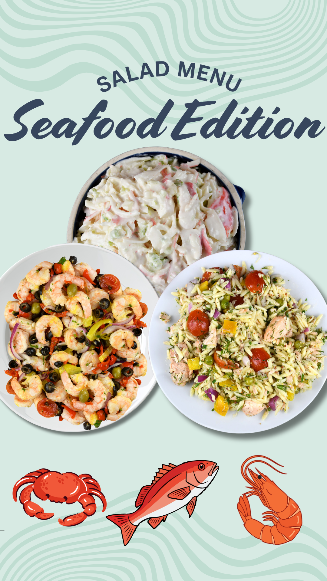 Salad Menu- Seafood Edition 